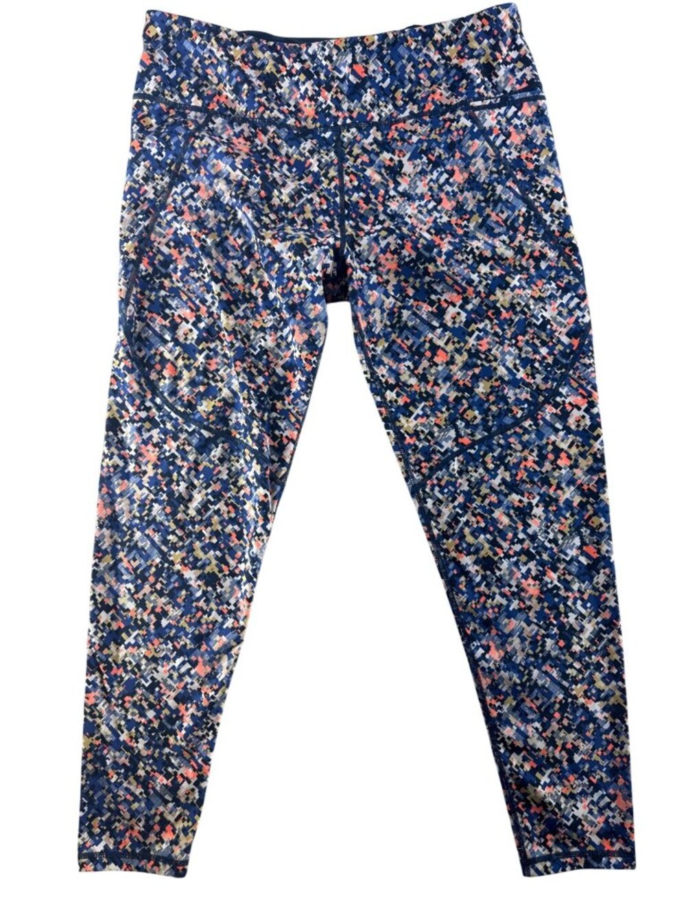 Sweaty Betty The Power Full Length Leggings XXL Blue Multi Abstract Print 27"